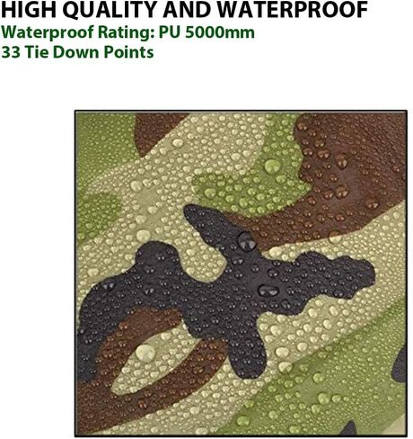 Gold Armour Rainfly Tarp Hammock, Premium 14.7ft/12ft/10ft/8ft Rain Fly Cover, Waterproof Ultralight Camping Shelter Canopy, Survival Equipment Gear Camping Tent Accessories (OD Green 12ft x 10ft) in Kuwait