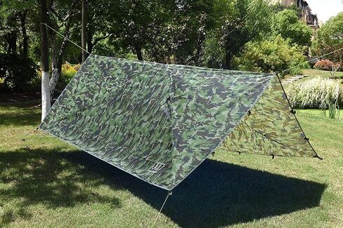 Gold Armour Rainfly Tarp Hammock, Premium 14.7ft/12ft/10ft/8ft Rain Fly Cover, Waterproof Ultralight Camping Shelter Canopy, Survival Equipment Gear Camping Tent Accessories (OD Green 12ft x 10ft) in Kuwait