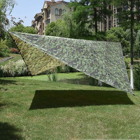 Gold Armour Rainfly Tarp Hammock, Premium 14.7ft/12ft/10ft/8ft Rain Fly Cover, Waterproof Ultralight Camping Shelter Canopy, Survival Equipment Gear Camping Tent Accessories (OD Green 12ft x 10ft) in Kuwait