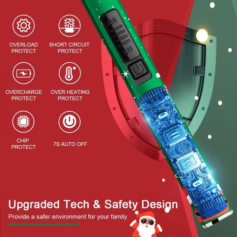ولاعة كهربائية من سوبروس، مقاومة للرياح، ولاعة قابلة لإعادة الشحن عبر USB مع قفل أمان للتخييم بالشموع والشواء (ذهبي شامبانيا) in Kuwait