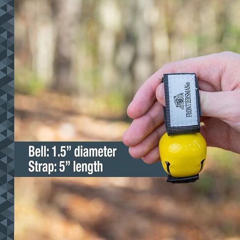 SABRE Frontiersman Bear Bell, Magnetic Silencer, Durable Hook and Loop Strap Attachment, Helps To Prevent Startling Bears While Hiking in Saudi Arabia
