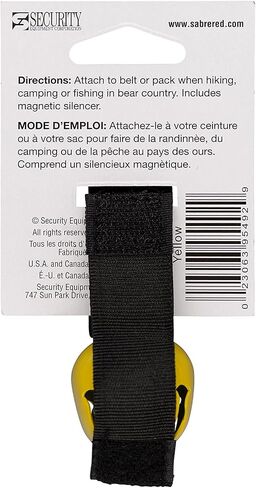SABRE Frontiersman Bear Bell, Magnetic Silencer, Durable Hook and Loop Strap Attachment, Helps To Prevent Startling Bears While Hiking in Saudi Arabia