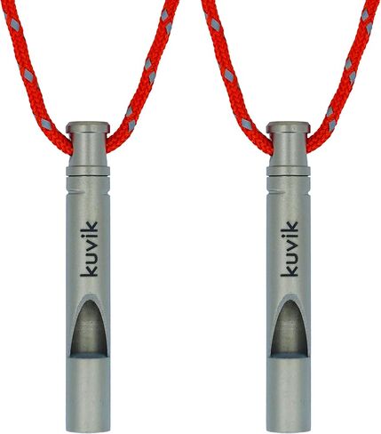 Kuvik Titanium Whistle (2 Pack) with Red Reflective Lanyard in Kuwait
