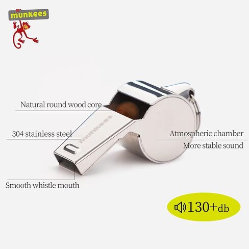 munkees Whistle Outdoor Large Volume Whistle Disaster Prevention Goods 304 Stainless Steel in Saudi Arabia