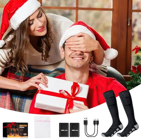 2023 جوارب ساخنة مطورة للرجال والنساء، جوارب كهربائية ببطارية قابلة لإعادة الشحن بقدرة 5000 مللي أمبير في الساعة مع التحكم في التطبيق، جوارب دافئة للطقس البارد في الشتاء مع 4 إعدادات للحرارة، أجهزة تدفئة القدم للصيد والمشي لمسافات طويلة والتخييم in Kuwait