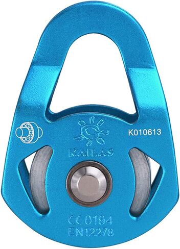 KAILAS بكرة إنقاذ التسلق الصغيرة المتنقلة CE UIAA معتمدة بحبل بكرة مفردة/مزدوجة 28kN صغير خفيف الوزن وشديد التحمل من الألومنيوم الصلب in Kuwait