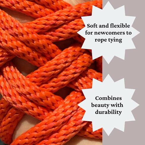 Let's Knot - Rope Kit for Beginners and Experienced Riggers - Silky Soft Rope - Perfect for Simple and Complex Knots - Japanese Rope Style - Set of Two 30 Ft Ropes 1 Storage Bag - 8mm Braided Rope in Saudi Arabia