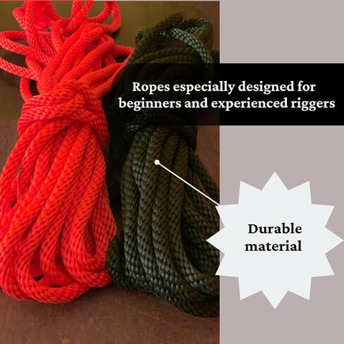 Let's Knot - Rope Kit for Beginners and Experienced Riggers - Silky Soft Rope - Perfect for Simple and Complex Knots - Japanese Rope Style - Set of Two 30 Ft Ropes 1 Storage Bag - 8mm Braided Rope in Saudi Arabia
