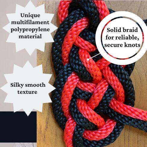 Let's Knot - Rope Kit for Beginners and Experienced Riggers - Silky Soft Rope - Perfect for Simple and Complex Knots - Japanese Rope Style - Set of Two 30 Ft Ropes 1 Storage Bag - 8mm Braided Rope in Saudi Arabia