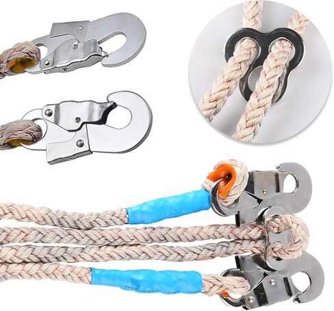 TWSOUL Tree Climbing Spike, Stainless Steel Climbing Tree Gears with 5 Point Safety Belt Straps Portable Adjustable Lanyard Carabiner for Hunting Observation, Picking Fruit, Jungle Survival in Kuwait