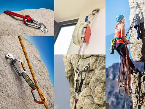 AOKWIT 25KN Anchor Hooks Set, Heavy Duty Climbing Anchor Hangers and Bolt Steel Expansion Bolt Piton Safe Rock Climbing Fixed Point Fixed Point in Saudi Arabia