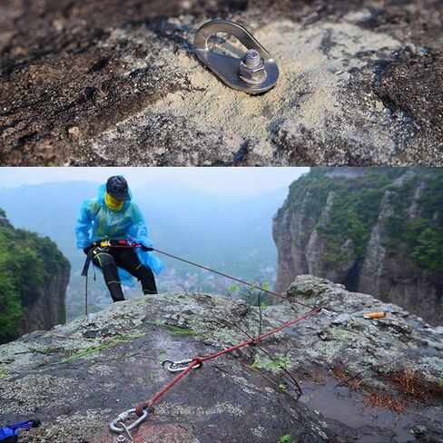 AOKWIT 25KN Anchor Hooks Set, Heavy Duty Climbing Anchor Hangers and Bolt Steel Expansion Bolt Piton Safe Rock Climbing Fixed Point Fixed Point in Saudi Arabia