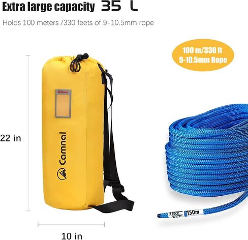 Large Capacity Arborist Throw Bag, Waterproof Folding Shoulder Backpack with Tightness and Carry Straps, Climbing Gear Bag (85ft) in Kuwait