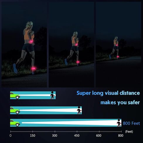 LED Armband Rechargeable for Running(2 Pack), Running Lights for Runners, Running Lights, High Visibility Reflective Running Gear Adjustable Light Up Arm Bands for Men Women Kids in Kuwait