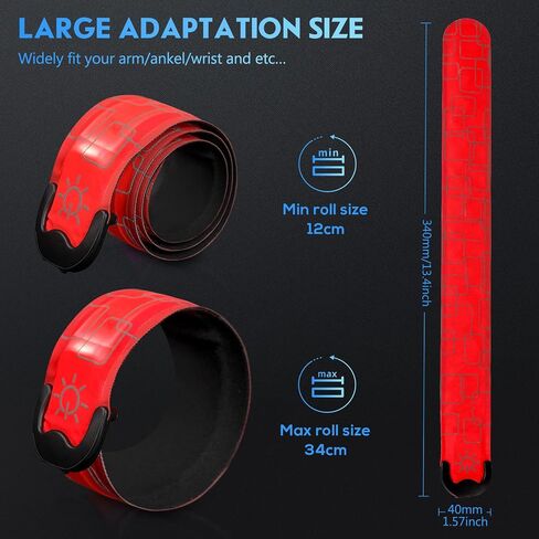 LED Armband Rechargeable for Running(2 Pack), Running Lights for Runners, Running Lights, High Visibility Reflective Running Gear Adjustable Light Up Arm Bands for Men Women Kids in Kuwait