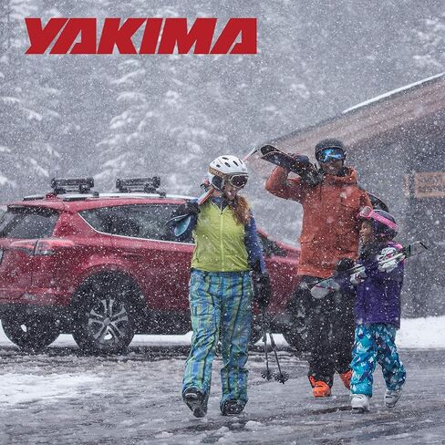 Yakima, PowderHound 6 Ski & Snowboard Mount, Fits Up to 6 Pairs of Skis or 4 Snowboards, Rides Quietly, Fits Most Roof Racks, Black in Saudi Arabia