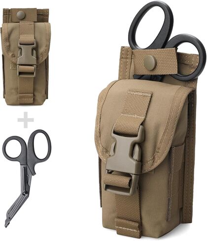 حقيبة عاصبة القص من LIVANS Molle، حقيبة مقصات طبية تكتيكية، حامل TQ لتصميم الانفجار مدمج IFAK EMT حقيبة طوارئ صغيرة منظم حقيبة الأدوات مع مقص الصدمات in Kuwait