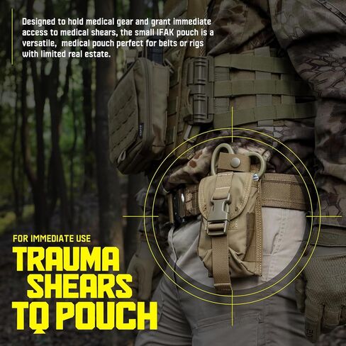 حقيبة عاصبة القص من LIVANS Molle، حقيبة مقصات طبية تكتيكية، حامل TQ لتصميم الانفجار مدمج IFAK EMT حقيبة طوارئ صغيرة منظم حقيبة الأدوات مع مقص الصدمات in Kuwait