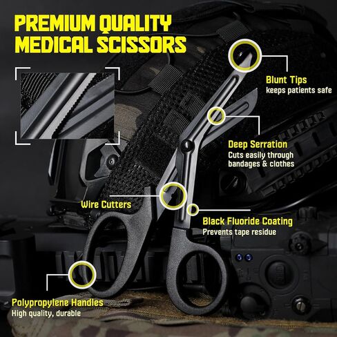 حقيبة عاصبة القص من LIVANS Molle، حقيبة مقصات طبية تكتيكية، حامل TQ لتصميم الانفجار مدمج IFAK EMT حقيبة طوارئ صغيرة منظم حقيبة الأدوات مع مقص الصدمات in Kuwait