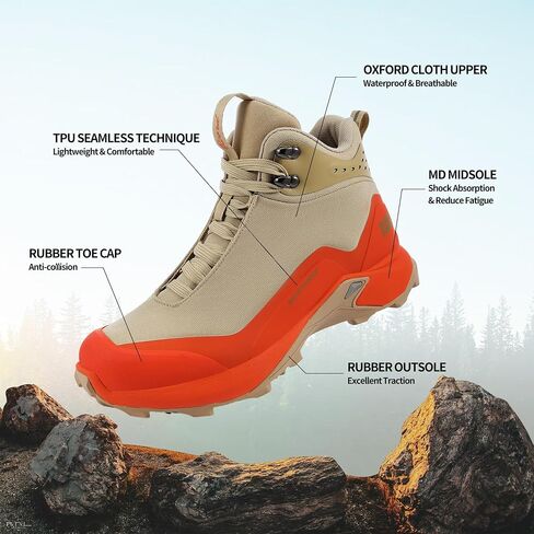 R CORD Women’s Waterproof Hiking Shoes Lightweight Comfortable Hiking Boots for Women Non-Slip Outdoor Walking Camping Trekking Trail Shoes for All Seasons in Saudi Arabia