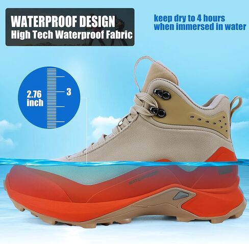 R CORD Women’s Waterproof Hiking Shoes Lightweight Comfortable Hiking Boots for Women Non-Slip Outdoor Walking Camping Trekking Trail Shoes for All Seasons in Saudi Arabia