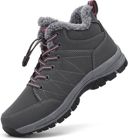 ZHNSHM للنساء أحذية الثلوج مبطنة بالفرو دافئ حذاء بوت بطول الكاحل مقاوم للماء ومضاد للانزلاق أحذية رياضية للشتاء للاستخدام الخارجي in Kuwait