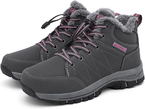 ZHNSHM للنساء أحذية الثلوج مبطنة بالفرو دافئ حذاء بوت بطول الكاحل مقاوم للماء ومضاد للانزلاق أحذية رياضية للشتاء للاستخدام الخارجي in Kuwait