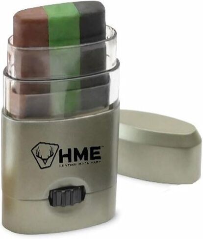 HME 3 Color Camo Face Paint "Mess-Free" Application Stick - Long-Lasting Easy-to-Use Concealment Makeup for Hunting in Saudi Arabia