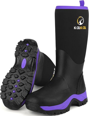 Kalkal Rubber Boots for Women, Insulated Waterproof Womens Hunting Boots, 6mm Neoprene Camo Hunting Boot Tall Rain Boots for Women Mud Working Gardening Farming in Kuwait