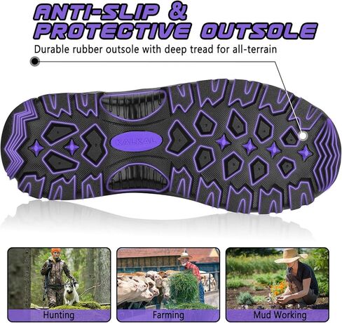 Kalkal Rubber Boots for Women, Insulated Waterproof Womens Hunting Boots, 6mm Neoprene Camo Hunting Boot Tall Rain Boots for Women Mud Working Gardening Farming in Kuwait