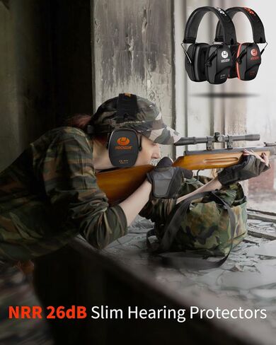 Hocazor Shooting Ear Protection NRR 26dB Suit for Shooting Range Racing Concert Sports الأحداث المطارات - أسود وأرجواني HO1006 in Kuwait