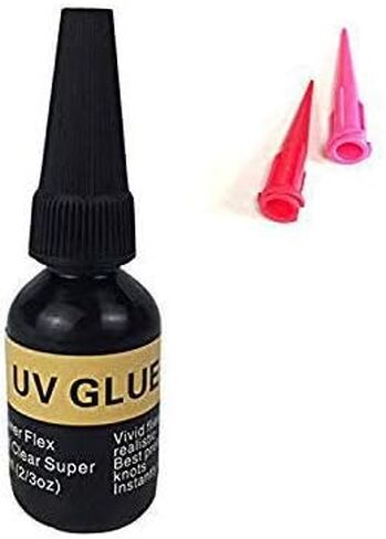 Riverruns UV Clear Glue Three Glue Formula سميكة ورقيقة وفائقة الطيران + 12 مصباح طاقة LED ربط الذباب لبناء الذباب ورؤوس الذباب والأجسام والأجنحة تخفيضات تمهيدية خاصة مجانية! in Saudi Arabia