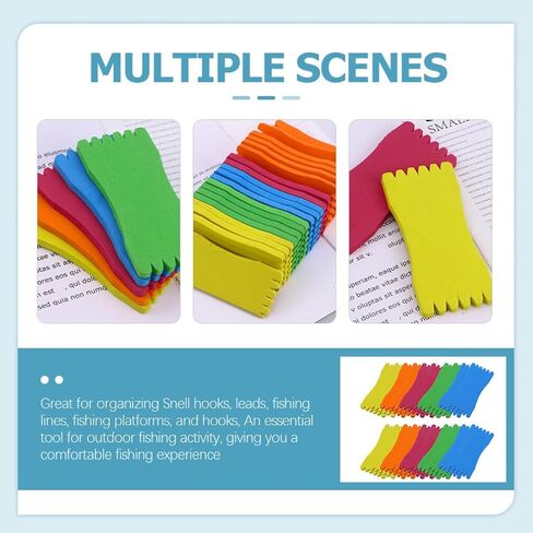 Fishing Tools Fishing Leader Line Holder:50 pcs Foam Board Snelled Fishing Hooks Keeper Sponge Board Fishing Line Winders Board Fishing Line Spool Dry Hands in Saudi Arabia