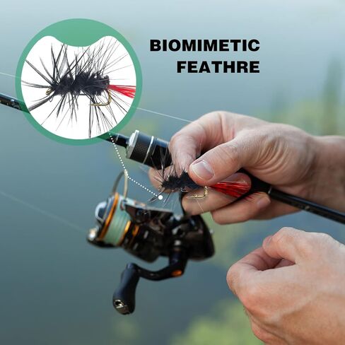 Fly Fishing Poppers, Topwater Fishing Lures Bass Crappie Bluegill Sunfish Panfish Trout Salmon Perch Steelhead Flies for Fly Fishing Bass Panfish Bluegill Trout Salmon in Saudi Arabia