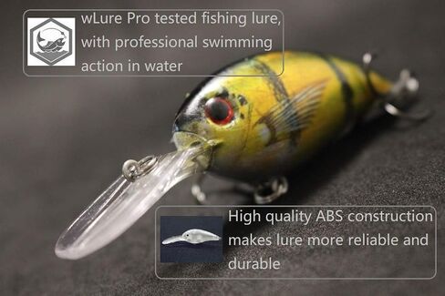 أسماك البلمة Crankbait لصيد الأسماك باس، طعم الصيد Jerkbait وصندوق الأدوات in Kuwait