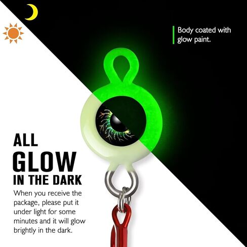 Dovesun Ice Fishing Jigs Ice Fishing Lures Kit Rattling Glow Ice Fishing Spoons for Bass Crappie Panfish Mens Fishing Gifts 15PCS/5PCS/4PCS in Saudi Arabia