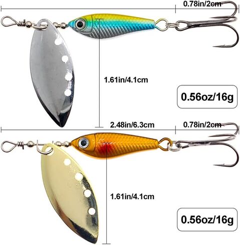 Ghanneey Fishing Jig Spoon Lures VIB Metal Blade Baits Fishing Spoon Crankbaits Set for Trout Bass Salmon Lures Freshwater Saltwater in Saudi Arabia