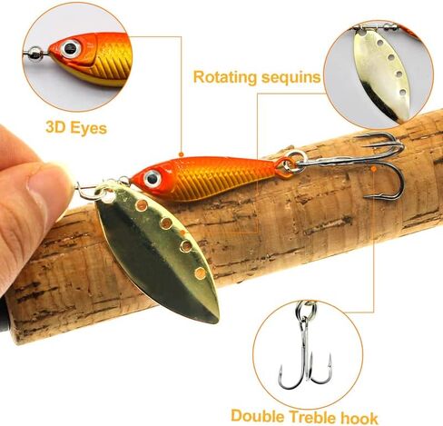 Ghanneey Fishing Jig Spoon Lures VIB Metal Blade Baits Fishing Spoon Crankbaits Set for Trout Bass Salmon Lures Freshwater Saltwater in Saudi Arabia
