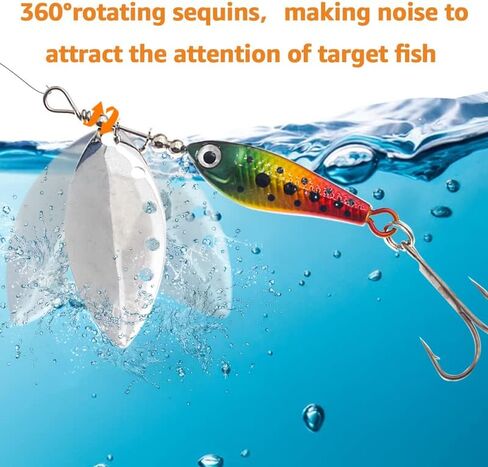 Ghanneey Fishing Jig Spoon Lures VIB Metal Blade Baits Fishing Spoon Crankbaits Set for Trout Bass Salmon Lures Freshwater Saltwater in Saudi Arabia