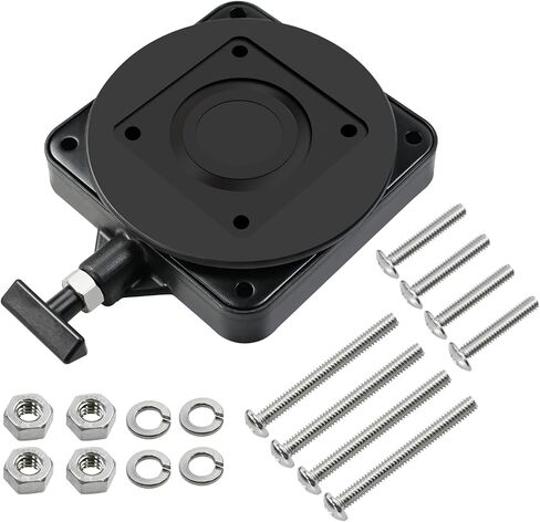 Vanshly,2207003 Low-Profile Swivel Mounting Base Compatible with Cannon Downrigger,Black Composite in Saudi Arabia