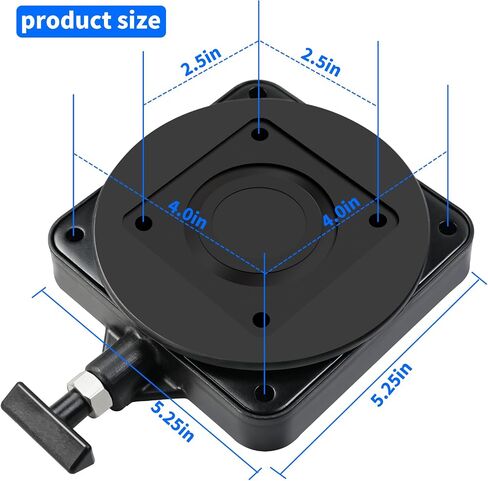 Vanshly,2207003 Low-Profile Swivel Mounting Base Compatible with Cannon Downrigger,Black Composite in Saudi Arabia