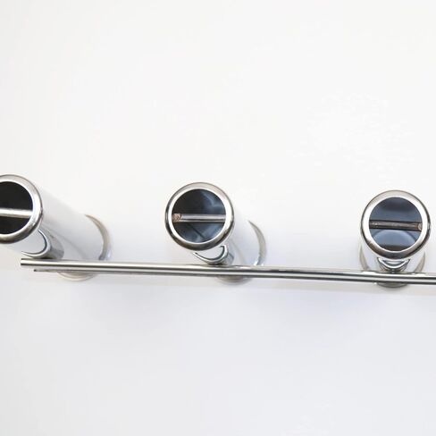 CREDSTAR Stainless Steel 6 Tube Fishing Rod Rack, Wall Mounted Side Mounted Rod Holder Fishing Rod Pod Pole Holder for Boat Marine Yacht RV in Kuwait