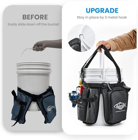 بالميث منظم ادوات الصيد على الجليد، دلو قابل للتعديل مع حامل زرادية لدلو سعة 5 جالون in Kuwait
