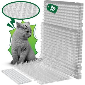 ohlela 8 Pack Scat Mat for Cats - 16 x 13 Inch Cat Repellent Mat with 1 Inch Spike is an Effective Stray Cat Repellent Outdoor & Indoor to Deter Cats & Dogs. Pet Deterrent Indoor 11.5sqft Coverage in Kuwait