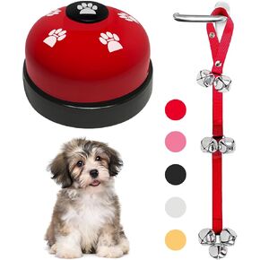 2 Pcs Dog Door Bells Dog Doorbell to go Outside Puppy Train Bell for Dogs to Ring to go Potty Puppy Toilet Training Bell for Door Knob Girl Puppy Essentials Accessories (Pink) in Kuwait