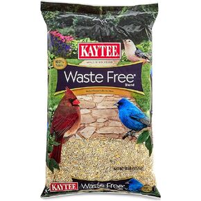 Kaytee Wild Bird (No Mess or Waste Free) Food Seed Blend For Blue Jays, Woodpeckers, Juncos, Cardinals, Grosbeaks, Sparrows, and Finches, 10 Pound, (Packaging May Vary)