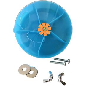 Bird Creative Foraging System Wheel Seed Food Ball Rotate Training Toy for Small and Medium Parrots Parakeet Cockatiel Conure (Clear)