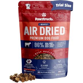 Pawstruck All Natural Air Dried Dog Food with Real Beef, Grain Free, Made in USA, Non-GMO, Vet Recommended, High Protein Limited Ingredient Full-Feed, All Breeds & Ages, 2.5oz Trial Bag