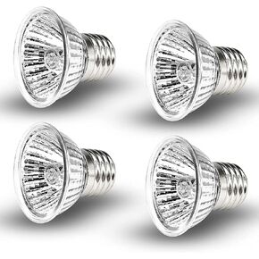 Turtle Heat Lamp Tortoise Bulb: 4-Pack 50W UVB Reptile Heating Bulb for Lizards, Snakes, Aquarium Aquatic Reptile Amphibian - Terrarium Heat Lamps and Habitat Lighting for Pet Supplies in Kuwait