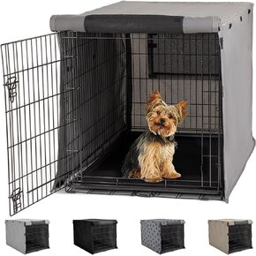 GORILLA GRIP Dog Crate Covers, Wire Kennel Topper, 24 in, Gray in Saudi Arabia